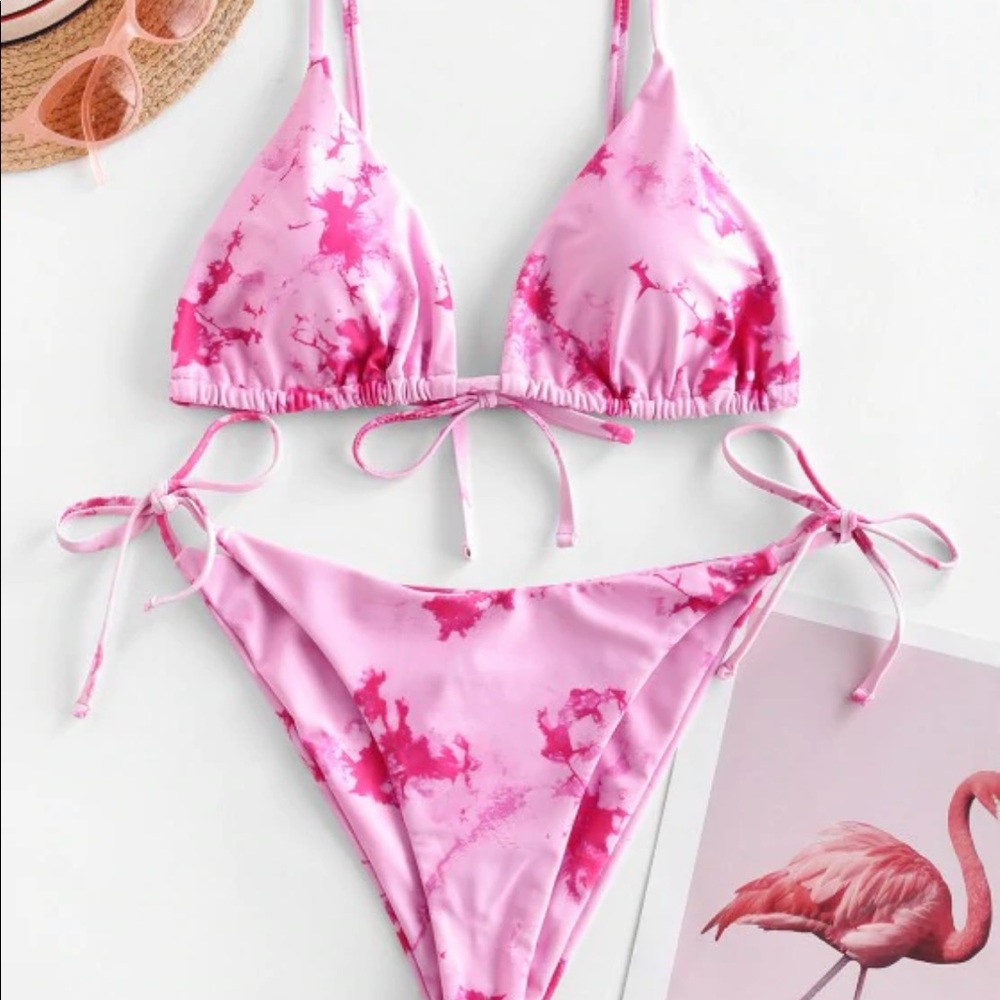 Zaful Tie Dye Bathing Suit